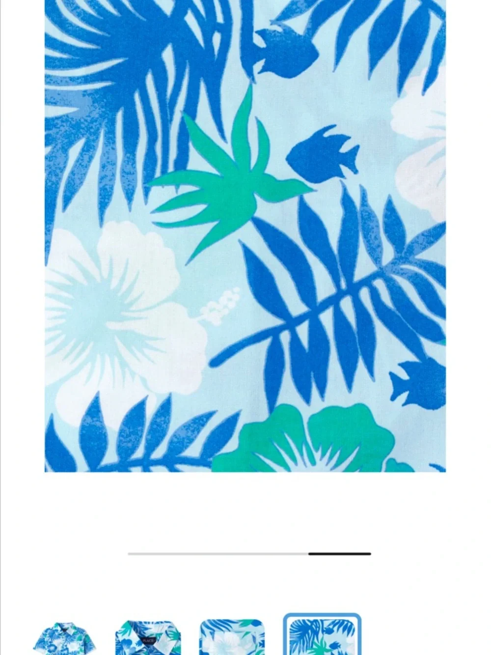 The Children's Place Blue & Teal Floral Tropical Button-Down Shirt
